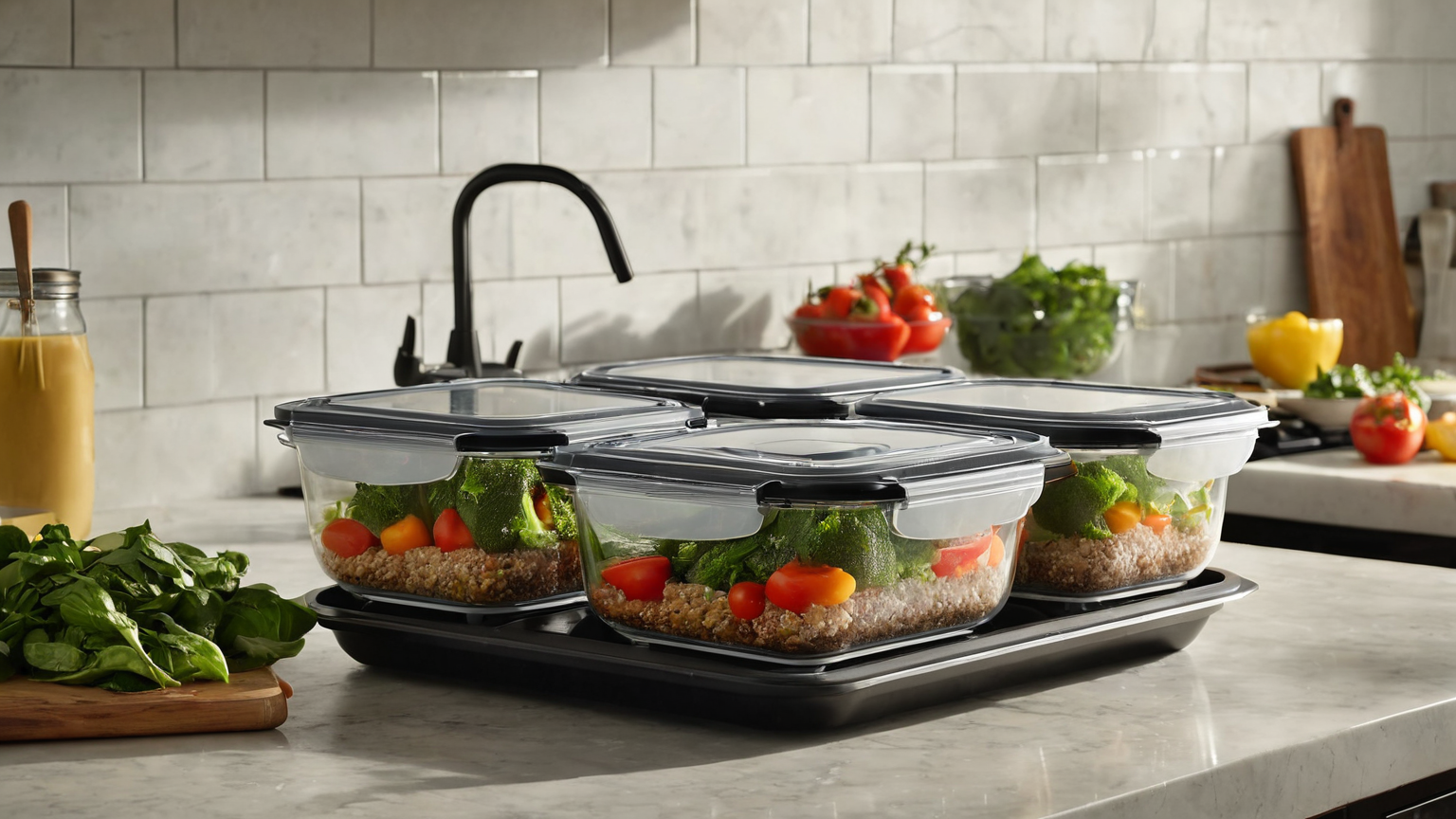 Cooling meal prep containers