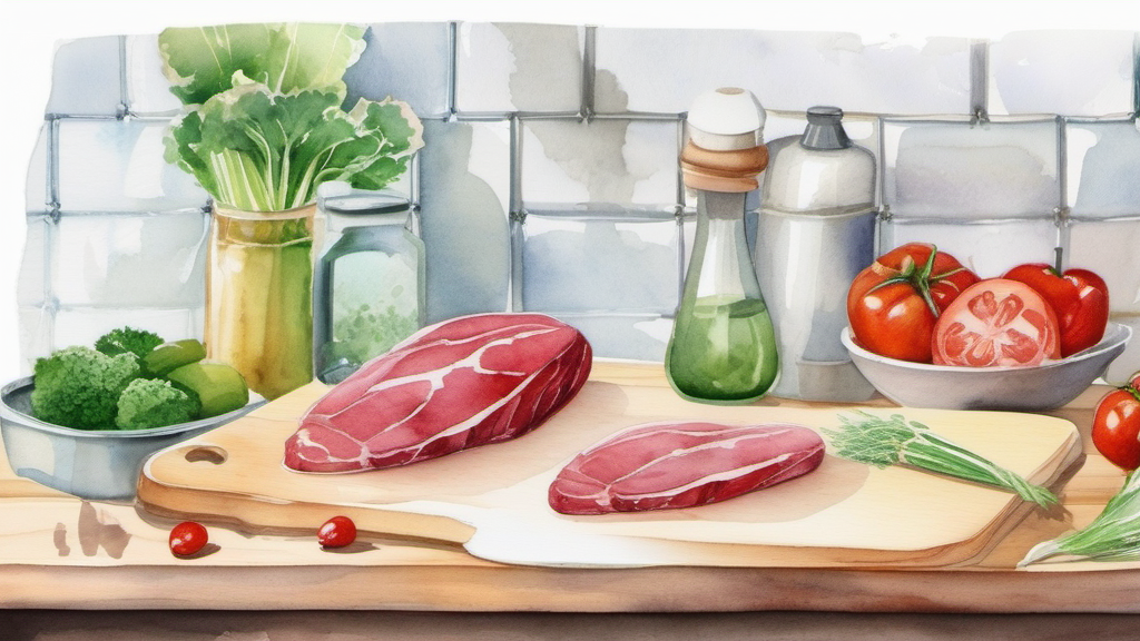 Handwashing and separate cutting boards for raw meat and vegetables