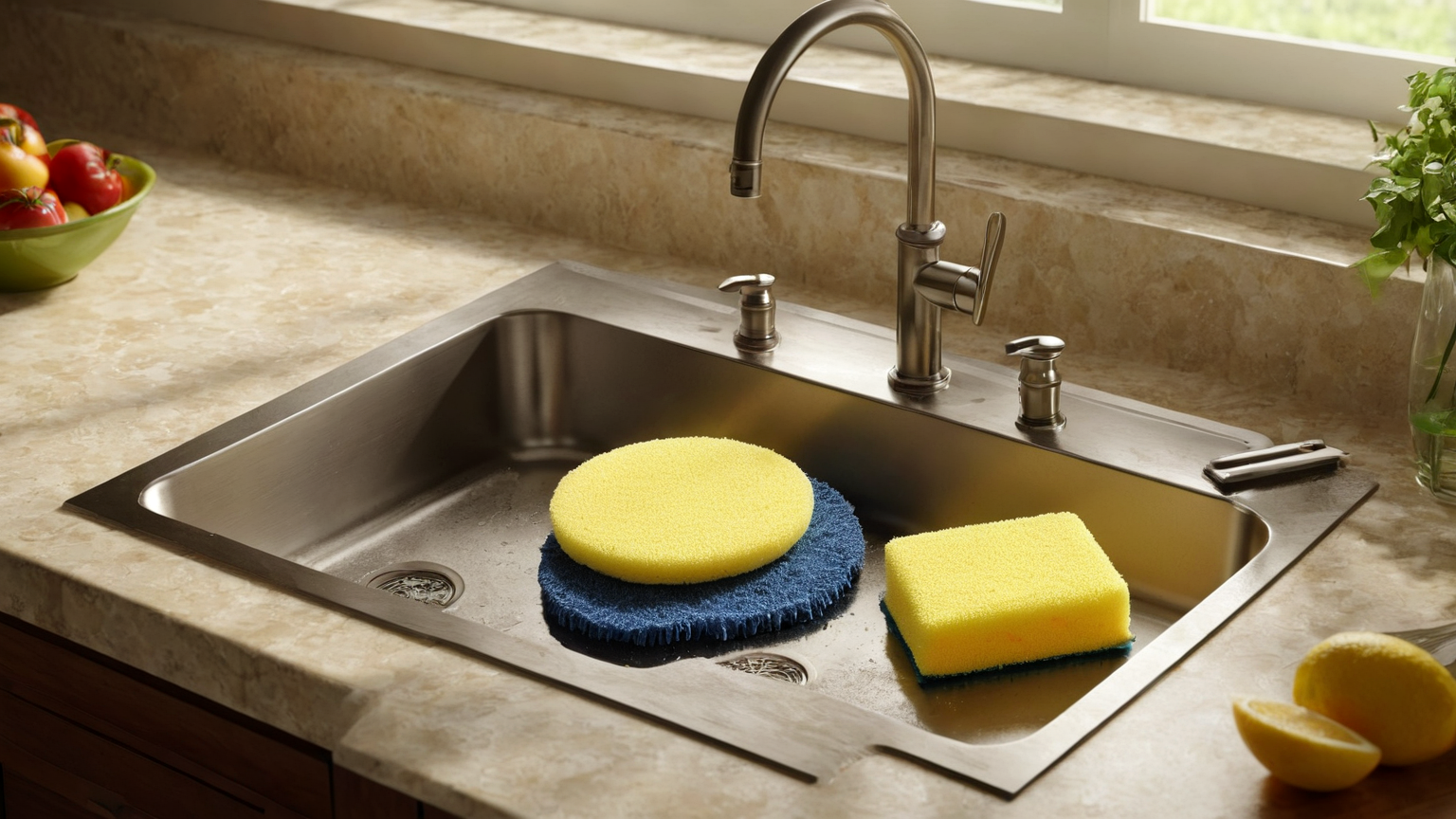 Kitchen Sponge, Dishcloth, and Sink Food Safety Routine